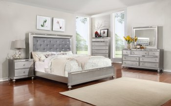 B4183 Bedroom in Silver Tone w/Options [EGBS-B4183]