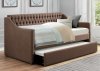 Tulney Daybed w/Trundle 4966BR in Brown by Homelegance