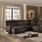 Shreveport Reclining Sectional Sofa 8238-6LCRR Brown Homelegance