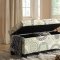 Clair Storage Bench 471FA-1S in Floral Fabric by Homelegance