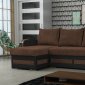 Tommy Sectional Sofa in Brown Fabric by Skyler Design