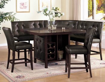 Bravo Dining Table 07250 in Espresso by Acme w/Options [AMDS-07250 Bravo]