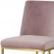 Heidi Dining Chair 776 Set of 2 Pink Velvet Fabric by Meridian