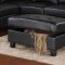 G903B Sectional Sofa w/Ottoman in Black Leatherette by Glory