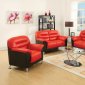 Sibba Sofa 53570 in Red & Black PU by Acme w/Options