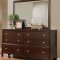 Rebecca 5PC Bedroom Set CM7484 in Brown Cherry w/Options