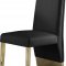 Porsha Dining Chair 749 Set of 2 Black Faux Leather by Meridian