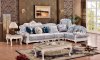 Fabia 694 Sectional Sofa in Pearl Finish & Multi-Tone Fabric