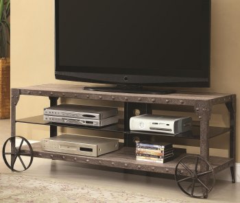 700216 TV Stand in Brown by Coaster w/Wagon Wheel Detail [CRTV-700216]