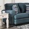 Aylmer Sofa SM4012 in Dark Teal Linen-Like Fabric w/Options