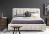 Essence Upholstered Modern Bed in Gray by Rossetto w/Options