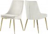 Karina Dining Chair 783 Set of 2 Cream Velvet Fabric by Meridian