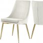 Karina Dining Chair 783 Set of 2 Cream Velvet Fabric by Meridian