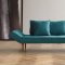 Zeal Styletto Sofa Bed in Aqua w/Wooden Legs by Innovation