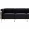 Charles Grande Sofa in Black Leather by Modway w/Options