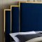 Hugo Bed in Navy Velvet Fabric by Meridian