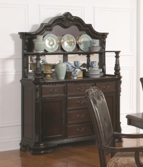 105381 Valentina Buffet in Brown Red by Coaster w/Optional Hutch