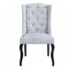 D2106DC Dining Chair Set of 4 in Light Gray Fabric by Global