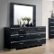 Cayla 5Pc Bedroom Set CM7779BK in Black Fabric w/Options