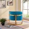 Carter Accent Chair 515 in Aqua Velvet by Meridian