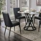 Porrima 5Pc Dinette Set FOA3723 in Black & Glass