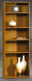 Mission Cherry Finish Modern 5 Shelf Bookcase