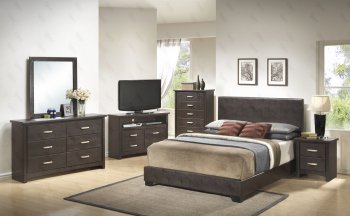 G1800 Bedroom 6Pc Set in Dark Brown by Glory Furniture [GYBS-G1800]