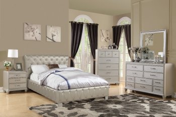 F9389 Bedroom Set 5Pc in Silver Color by Boss w/Options [PXBS-F9389]