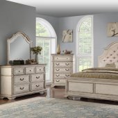 Anastasia Bedroom 5Pc Set B1731 in Antique Bisque