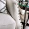 Phoibe Sofa SM3078 in Ivory Chenille Fabric w/Options