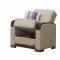 Fulton Sofa Bed in Beige Bonded Leather by Empire w/Options