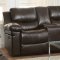 Xenos Motion Sofa 52140 in Dark Brown Leather-Aire by Acme