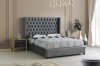 Classic Upholstered Bed B101 in Medium Gray Fabric