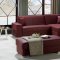 Cream Leatherette Modern Sectional Sofa w/Optional Ottoman