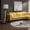 Soleil Sectional Sofa in Yellow Premium Leather by J&M