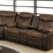 U2015 Motion Sectional Sofa in Brown Fabric & PVC by Global