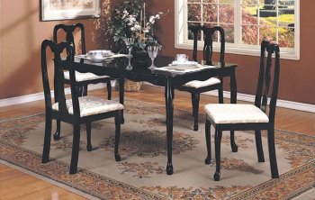 Black High Gloss Finish Contemporary Dinette w/Optional Chairs [AMDS-129-2171BK]