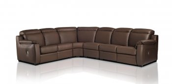 Karina Reclining Sectional Sofa in Espresso Full Leather by VIG [VGSS-Karina Espresso]