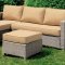 Sabina Patio Reversible Sectional w/Ottoman CM-OS1830 in Tan