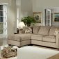 Tan Fabric Living Room Modern Sectional Sofa w/Optional Chair