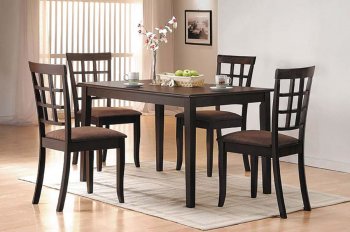 Dark Chocolate Finish Modern Dinette Table w/Optional Chairs [AMDS-128-6850 & 6851]