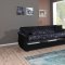 Burgundy Fabric & Black Vinyl Two-Tone Modern Sofa Bed w/Options