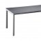 Black or White Glass Top Dining Table with Brushed Steel Frame