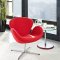 Wing Swivel Lounge Chair Choice of Color Fabric by Modway