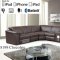 8199 Sectional Sofa Chocolate Bonded Leather by American Eagle