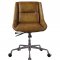 Ambler Office Chair 92499 Saddle Brown Top Grain Leather by Acme