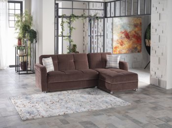 Vision Jennefer Brown Sectional Sofa by Istikbal w/Options [IKSS-Vision Jennefer Brown]