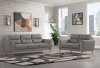 U6007 Sofa & Loveseat Set Light Gray Leather by Global w/Options