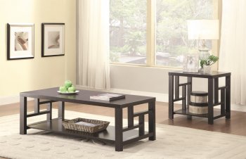 703538 3Pc Coffee Table Set in Cappuccino by Coaster [CRCT-703538]