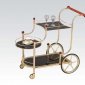 98006 Gold Tone Plated Serving Cart by Acme